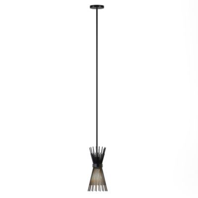 Image showing  1-Light Andromeda Starburst Pendant Light, Blackened Bronze