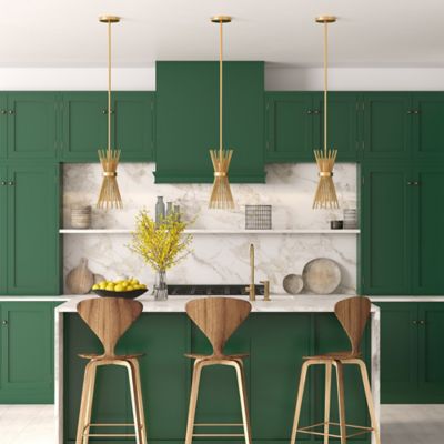 Image showing  1-Light Andromeda Starburst Pendant Light, Brass