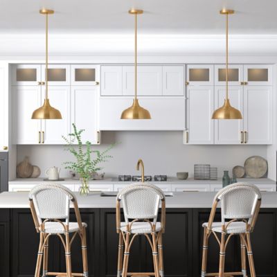 Image showing  1-Light Mackenzie Metal Pendant Light, Brass