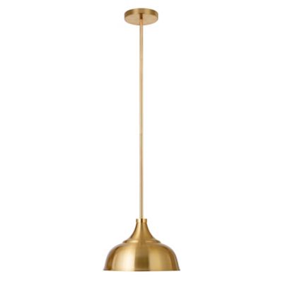 Image showing  1-Light Mackenzie Metal Pendant Light, Brass