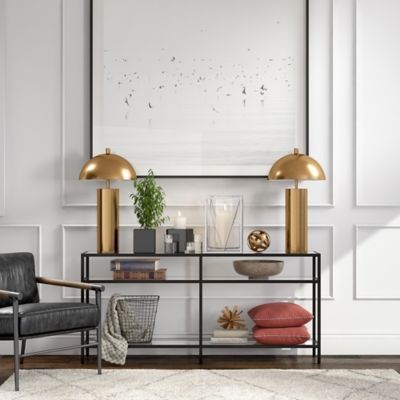 Image showing  27 in. York Brass Finish Table Lamp