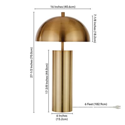 Image showing  27 in. York Brass Finish Table Lamp