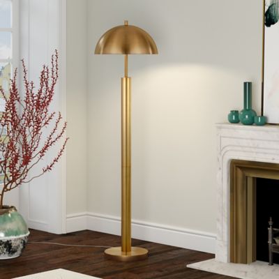 Image showing  58 in. York Brass Finish Floor Lamp