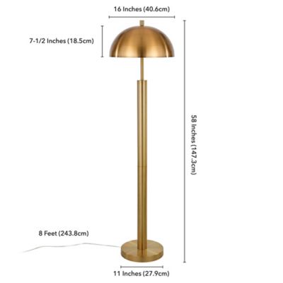 Image showing  58 in. York Brass Finish Floor Lamp