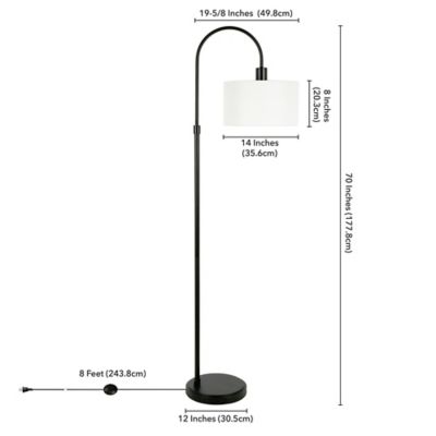 Image showing  70 in. Veronica Arc Floor Lamp, Blackened Bronze