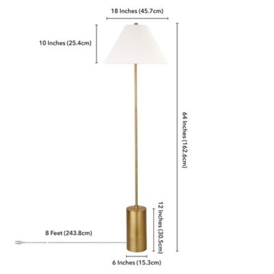 Image showing  64 in. Somerset Floor Lamp with Empire Shape Fabric Shade