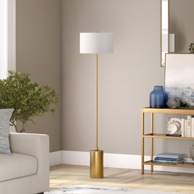 Hudson&Canal 64 in. Somerset Floor Lamp with Drum Shade