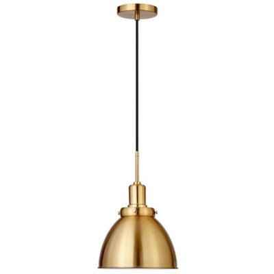 Image showing  1-Light Madison Metal Pendant Light, Brass