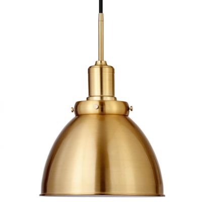 Image showing  1-Light Madison Metal Pendant Light, Brass