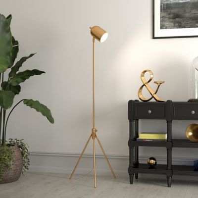 Image showing  56 in. Bruno Tripod Floor Lamp, Brass