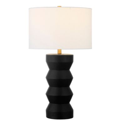 Image showing  28 in. Carlin Ribbed Ceramic Table Lamp
