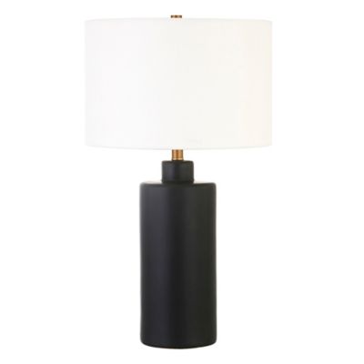 Image showing  25 in. Carlina Ceramic Table Lamp, Matte Black