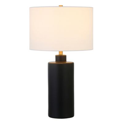 Image showing  25 in. Carlina Ceramic Table Lamp, Matte Black