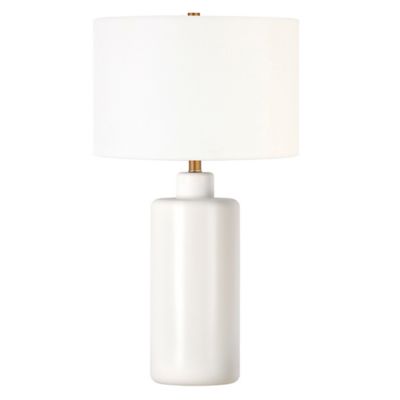 Image showing  25 in. Carlina Ceramic Table Lamp, White