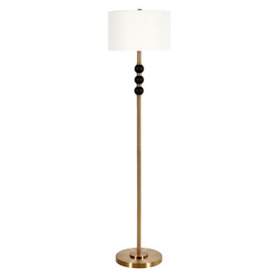 Image showing  62 in. Bernard Two-Tone Brass and Blackened Bronze Floor Lamp