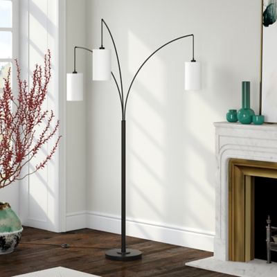 Hudson&Canal 83 in. Aspen 3-Light Blackened Bronze Floor Lamp