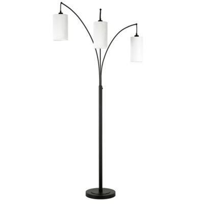 Image showing  83 in. Aspen 3-Light Blackened Bronze Floor Lamp