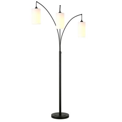 Image showing  83 in. Aspen 3-Light Blackened Bronze Floor Lamp
