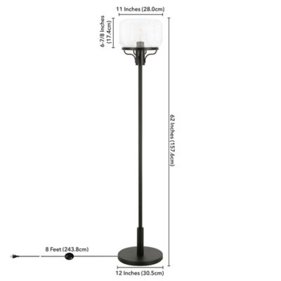 Image showing  62 in. Tatum Globe & Stem Floor Lamp, Blackened Bronze