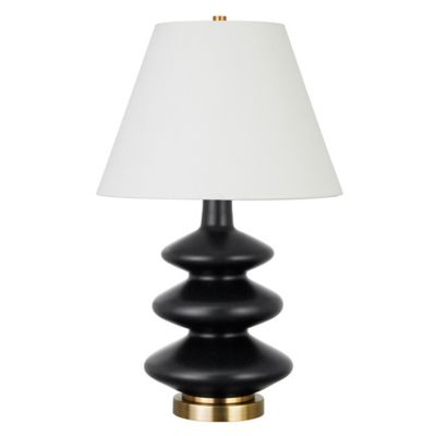 Image showing  26.5 in. Carleta Triple Gourd Table Lamp, Matte Black