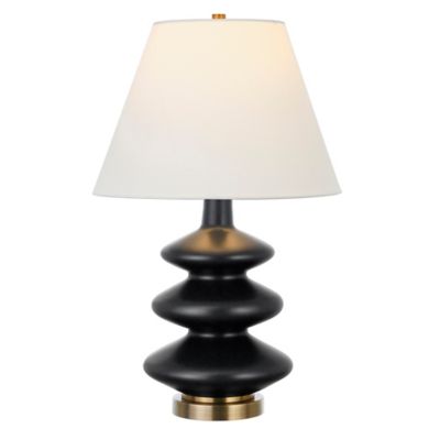 Image showing  26.5 in. Carleta Triple Gourd Table Lamp, Matte Black