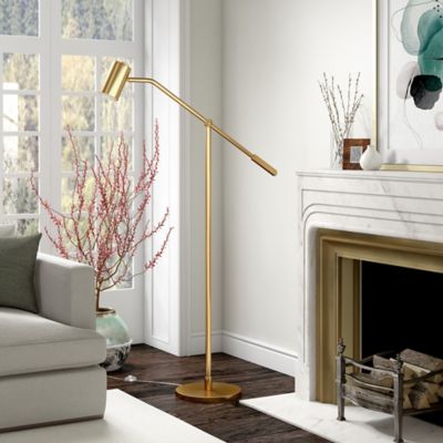 Image showing  60 in. Willis Floor Lamp with Boom Arm, Brass
