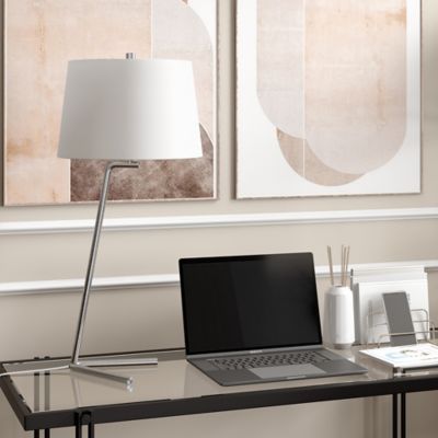 Hudson&Canal Markos Tilted Brushed NickelTable Lamp, TL0891