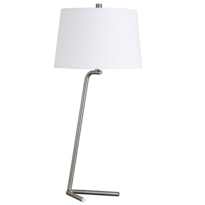 Image showing  Markos Tilted Brushed NickelTable Lamp, TL0891