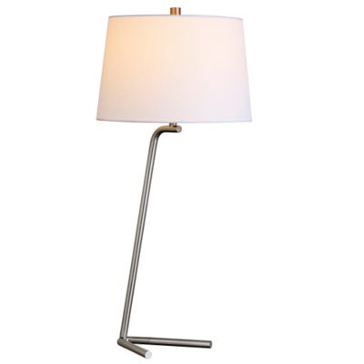 Image showing  Markos Tilted Brushed NickelTable Lamp, TL0891
