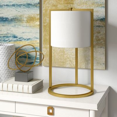 Hudson&Canal 22 in. Peyton Asymmetric Table Lamp, Brass