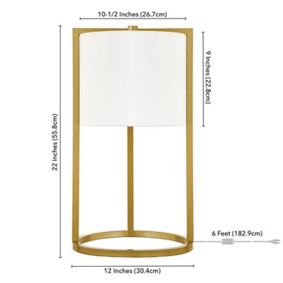 Image showing  22 in. Peyton Asymmetric Table Lamp, Brass