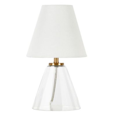 Image showing  13.625 in. Makenna Clear Glass Mini Table Lamp