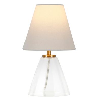 Image showing  13.625 in. Makenna Clear Glass Mini Table Lamp