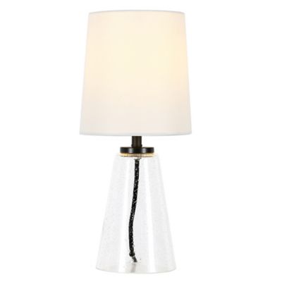 Image showing  15.75 in. Quimby Seeded Glass Mini Accent Table Lamp
