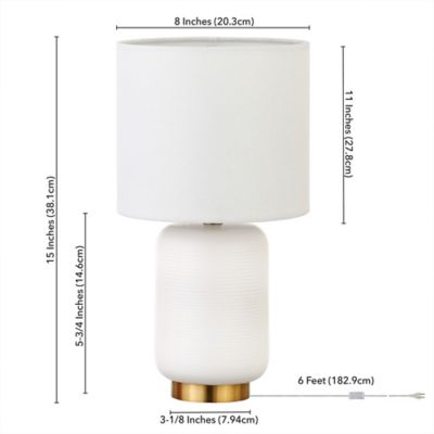 Image showing  Lambert Ceramic Mini Accent Lamp, White