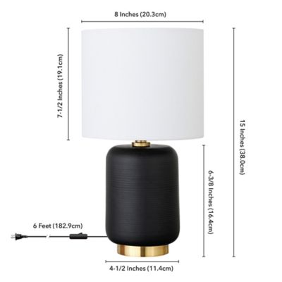Image showing  Lambert Ceramic Mini Accent Lamp, Matte Black