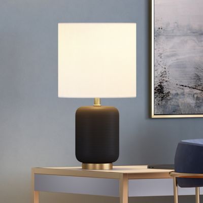 Image showing  Lambert Ceramic Mini Accent Lamp, Matte Black