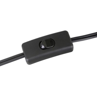 Image showing 6 th Hudson&Canal Lambert Ceramic Mini Accent Lamp, Matte Black