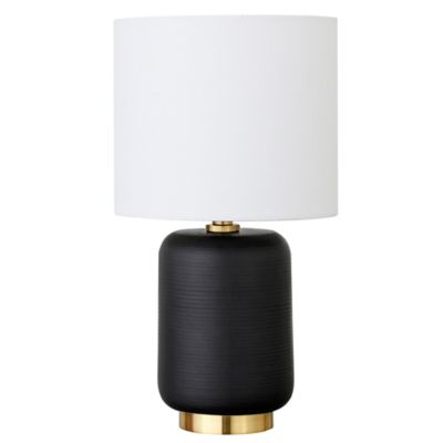 Image showing 8 th Hudson&Canal Lambert Ceramic Mini Accent Lamp, Matte Black