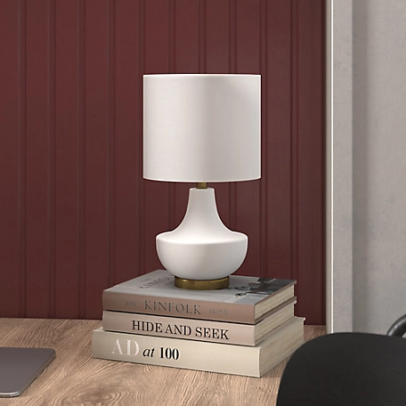 Hudson&Canal Calvin Mini Accent Lamp, White