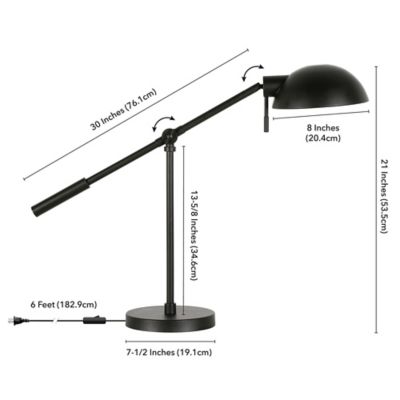 Image showing 4 th Hudson&Canal 23.25 in. Dexter Table Lamp with Boom Arm