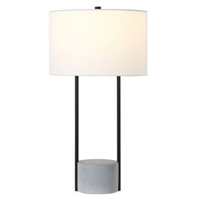 Image showing  27.75 in. Uma Blackened Bronze and Concrete Table Lamp