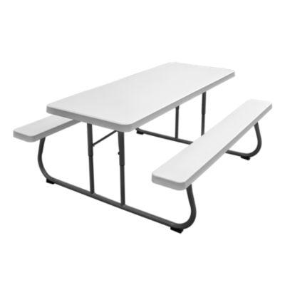 Picnic Table Side View stock illustrations