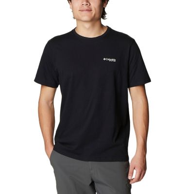men's black and white graphic tee