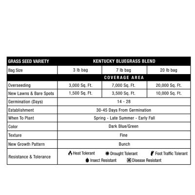 Image showing 7 th GreenView Pure Grass Seed Kentucky Bluegrass Blend, 7 lb. Bag - Covers up to 7,000 sq. ft.