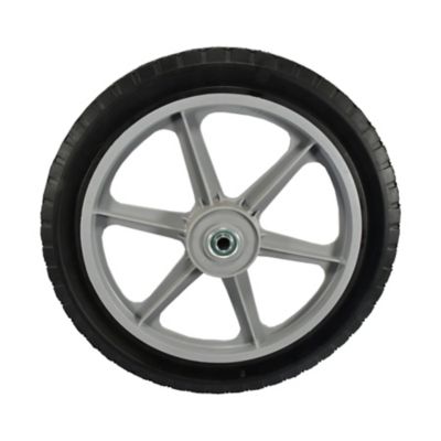 Image showing  14 in. x 1.75 in. Spoked Plastic Wheel with Diamond Tread