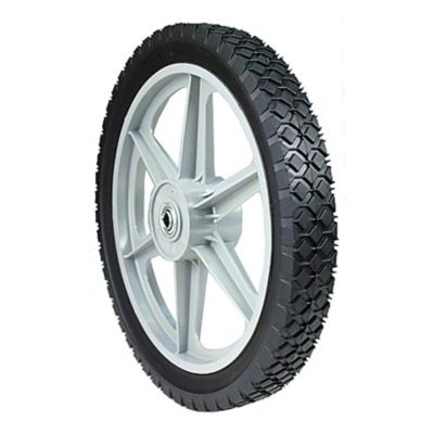 Image showing  14 in. x 1.75 in. Spoked Plastic Wheel with Diamond Tread