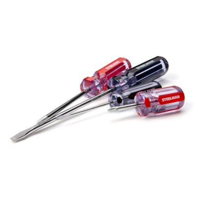 Image showing 2 th STEELMAN 16 pc. Clear Handle Slotted and Phillips Head Screwdriver Set