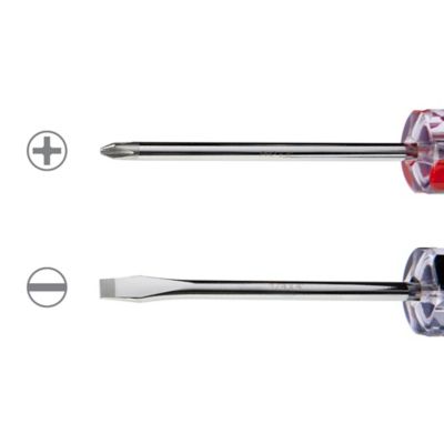 Image showing 4 th STEELMAN 16 pc. Clear Handle Slotted and Phillips Head Screwdriver Set