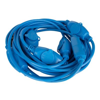 Image showing 1 th STEELMAN 36 ft. Indoor/Outdoor 6 Outlet 14/3 Extension Cord with Inline 15A 125V AC Circuit Breaker